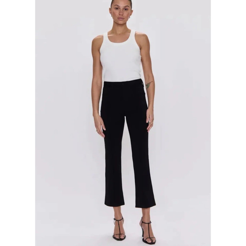 Pistola Saskia High Rise Ankle Boot Pant Womens 26 Black Night Out Stretch Flare